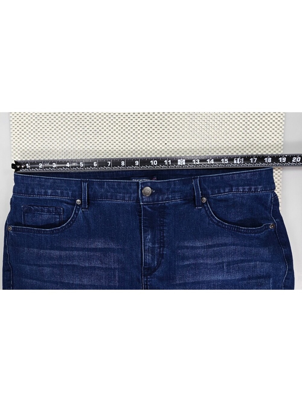 Isaac Mizrahi Live Womens 16P Petite Capri Jeans Stretch Denim Blue 24 Inseam - Picture 7 of 9